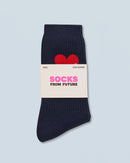 Chaussettes Mi-Hautes Coeur H24 - Navy - Mixte