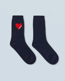 Chaussettes Mi-Hautes Coeur H24 - Navy - Mixte