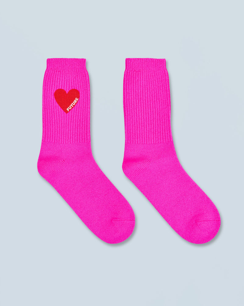 Chaussettes Mi-Hautes Coeur H24 - Utopic Pink - Mixte