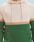 Pull Hoodie Color Block H24 - Forest Green - Homme