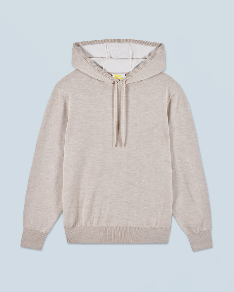 Pull Hoodie H24 - Beige Chiné - Homme