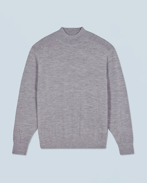 Pull Col Montant H24 - Gris Chiné Foncé - Homme