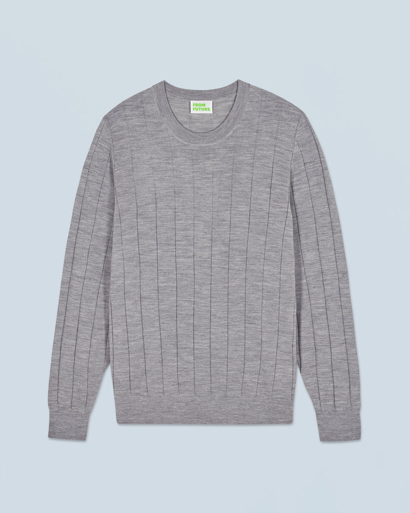 Pull Col Rond H24 - Gris Chiné Foncé - Homme