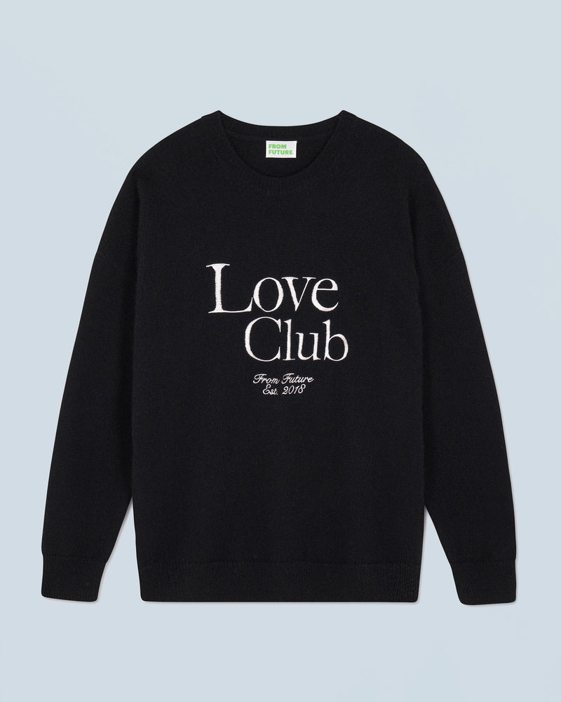 Pull Col Rond Love Club H24 - Noir - Homme