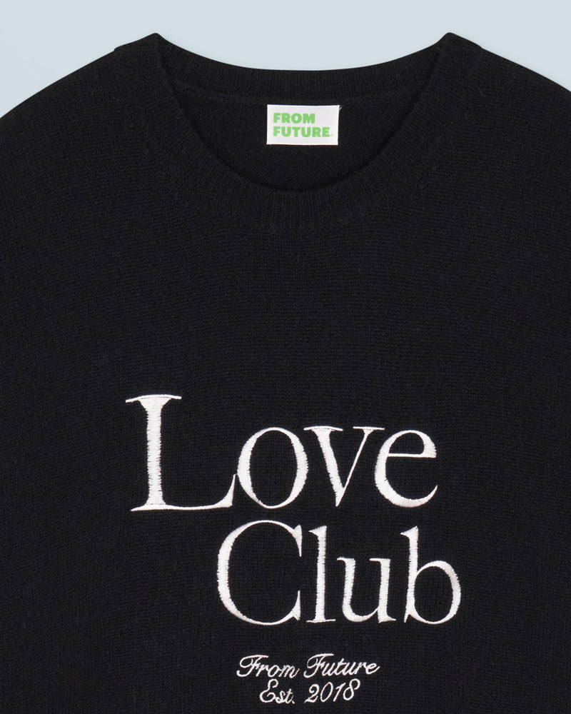 Pull Col Rond Love Club H24 - Noir - Homme