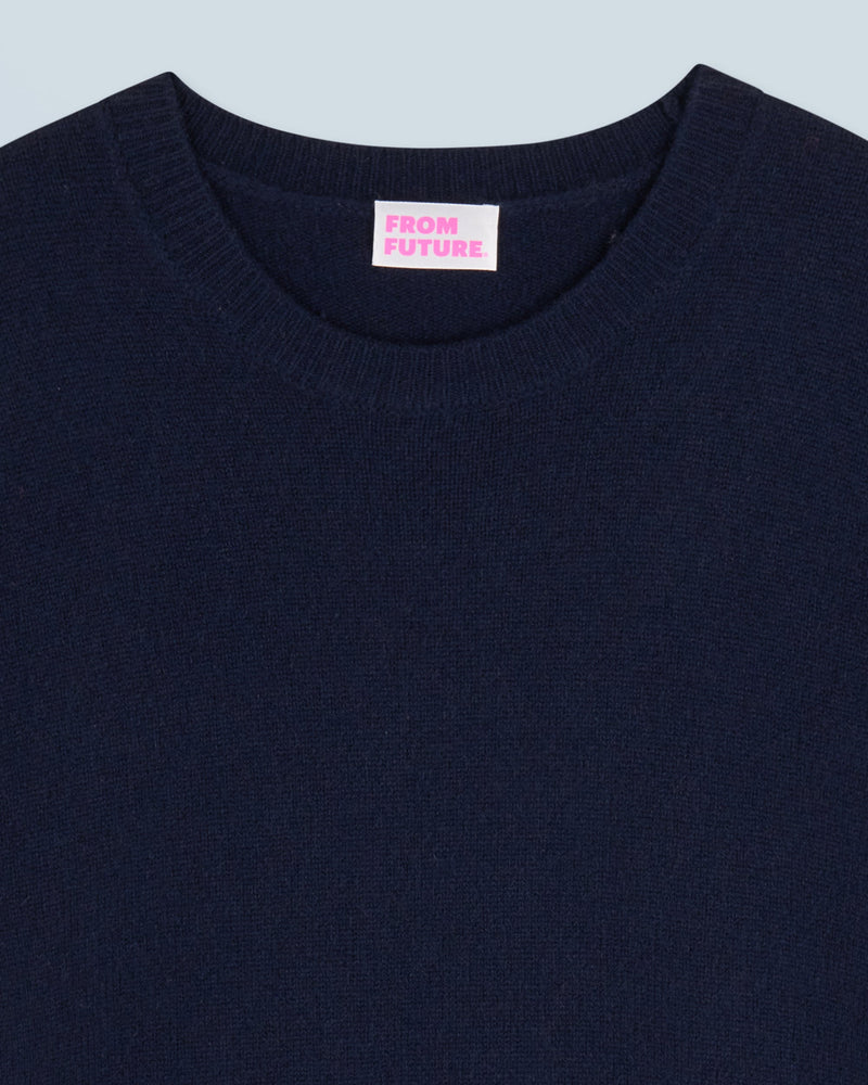 Pull Col Rond H24 - Navy - Homme