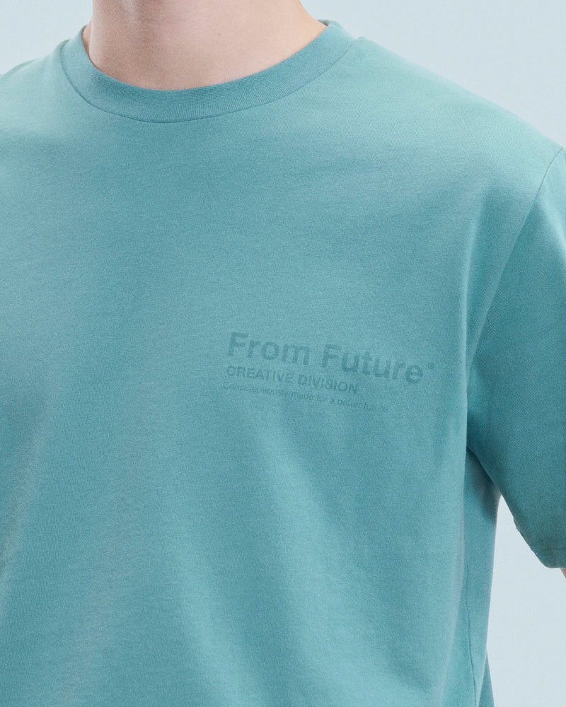 T-Shirt Col Rond From Future Creative Division H24 - Homme - Washed Green Am