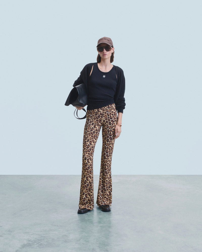 Pantalon Flare Jersey H24 - Hot Leopard - Femme