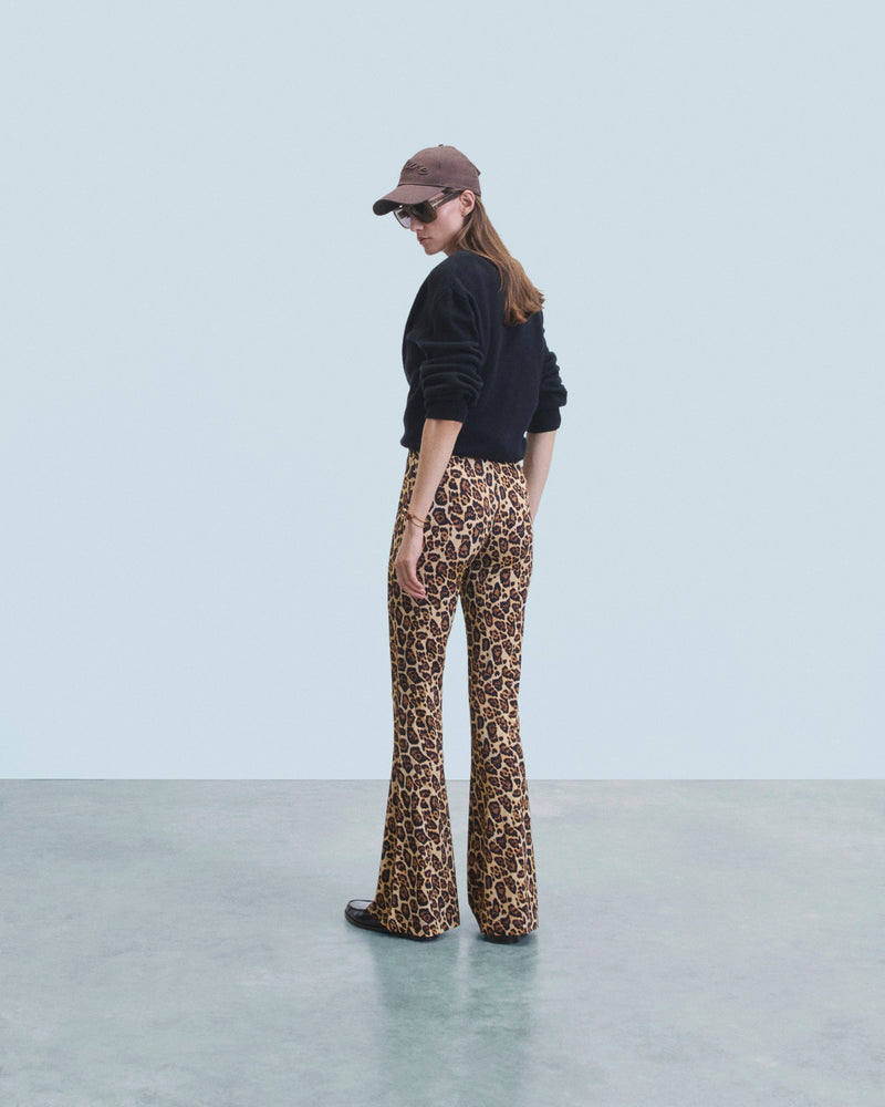 Pantalon Flare Jersey H24 - Hot Leopard - Femme