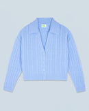 Pull Cardigan À Cotes H24 - Fairy Blue - Femme