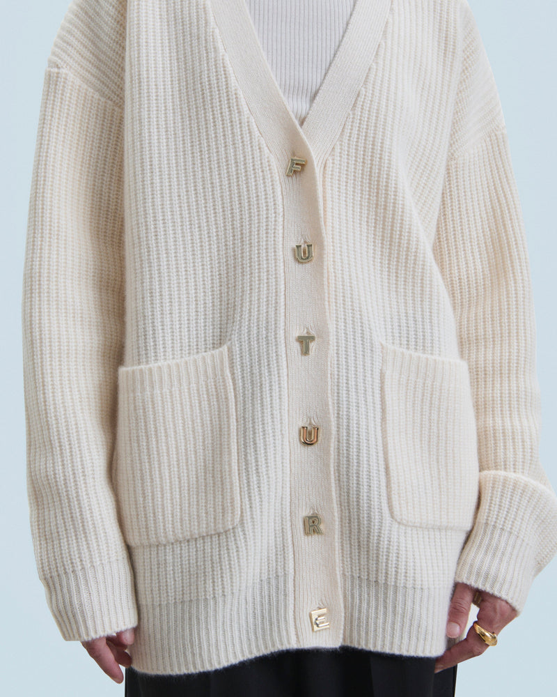 Pull Cardigan H24 - Ecru - Femme