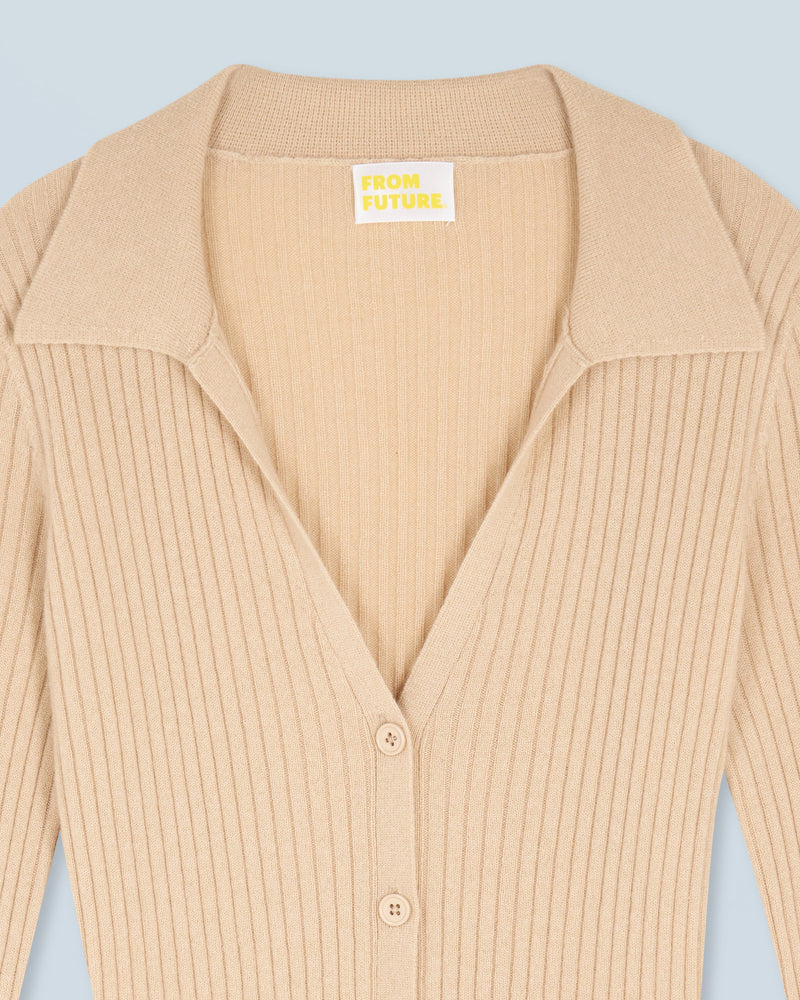 Pull Cardigan H24 - Beige - Femme