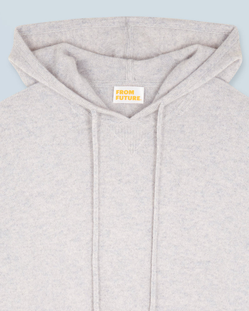 Pull Hoodie H24 - Gris Chiné Clair - Femme