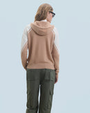 Pull Hoodie H24 - Camel - Femme