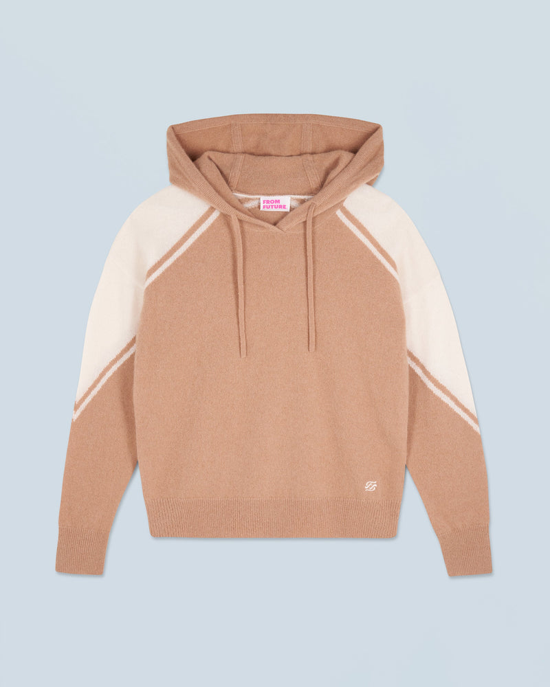 Pull Hoodie H24 - Camel - Femme