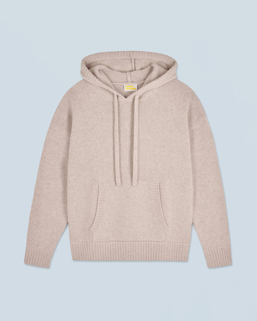 Pull Hoodie H24 - Beige Chiné - Femme