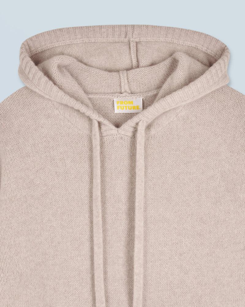 Pull Hoodie H24 - Beige Chiné - Femme