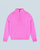 Pull Col Camionneur Epais H24 - Femme - Pink Mouline