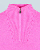 Pull Col Camionneur Epais H24 - Femme - Pink Mouline