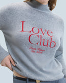 Pull Col Montant Love Club H24 - Gris Chiné Foncé - Femme