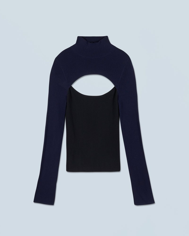 Pull Col Montant H24 - Noir - Femme