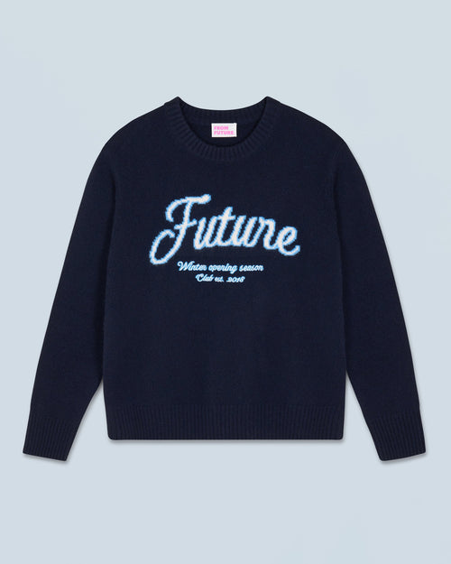 Pull Col Rond H24 - Navy - Femme