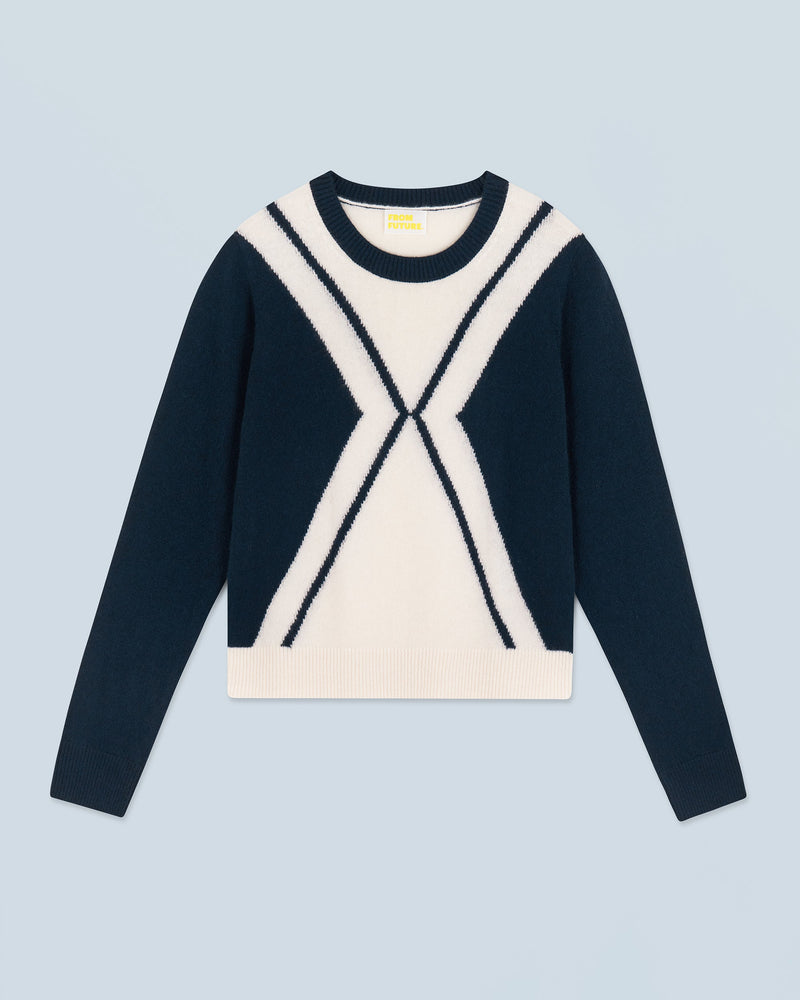 Pull Col Rond H24 - Navy - Femme