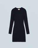 Robe Courte Manche Longue Metallisé H24 - Femme - Navy