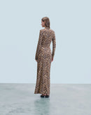 Robe Longue Manche Longue Jersey H24 - Femme - Hot Leopard