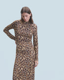 Robe Longue Manche Longue Jersey H24 - Femme - Hot Leopard