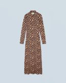 Robe Longue Manche Longue Jersey H24 - Femme - Hot Leopard