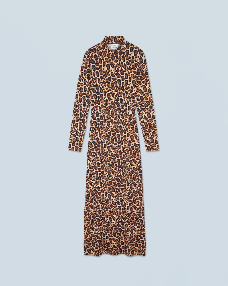 Robe Longue Manche Longue Jersey H24 - Femme - Hot Leopard