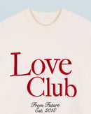 Sweatshirt Col Rond Love Club H24 - Femme - Ecru