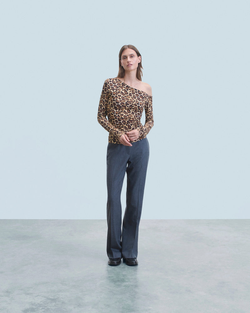 Top Asymetrique Jersey H24 - Hot Leopard - Femme