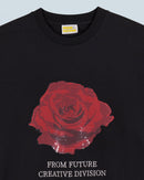 T-Shirt Col Rond Manches Courtes Rose H24 - Femme - Noir