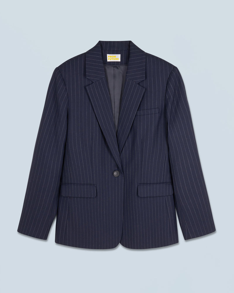 Veste Blazer Tailoring H24 - Rayures Navy - Femme