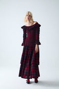 Sayani Maxi Smocked Dress - Red Tartan