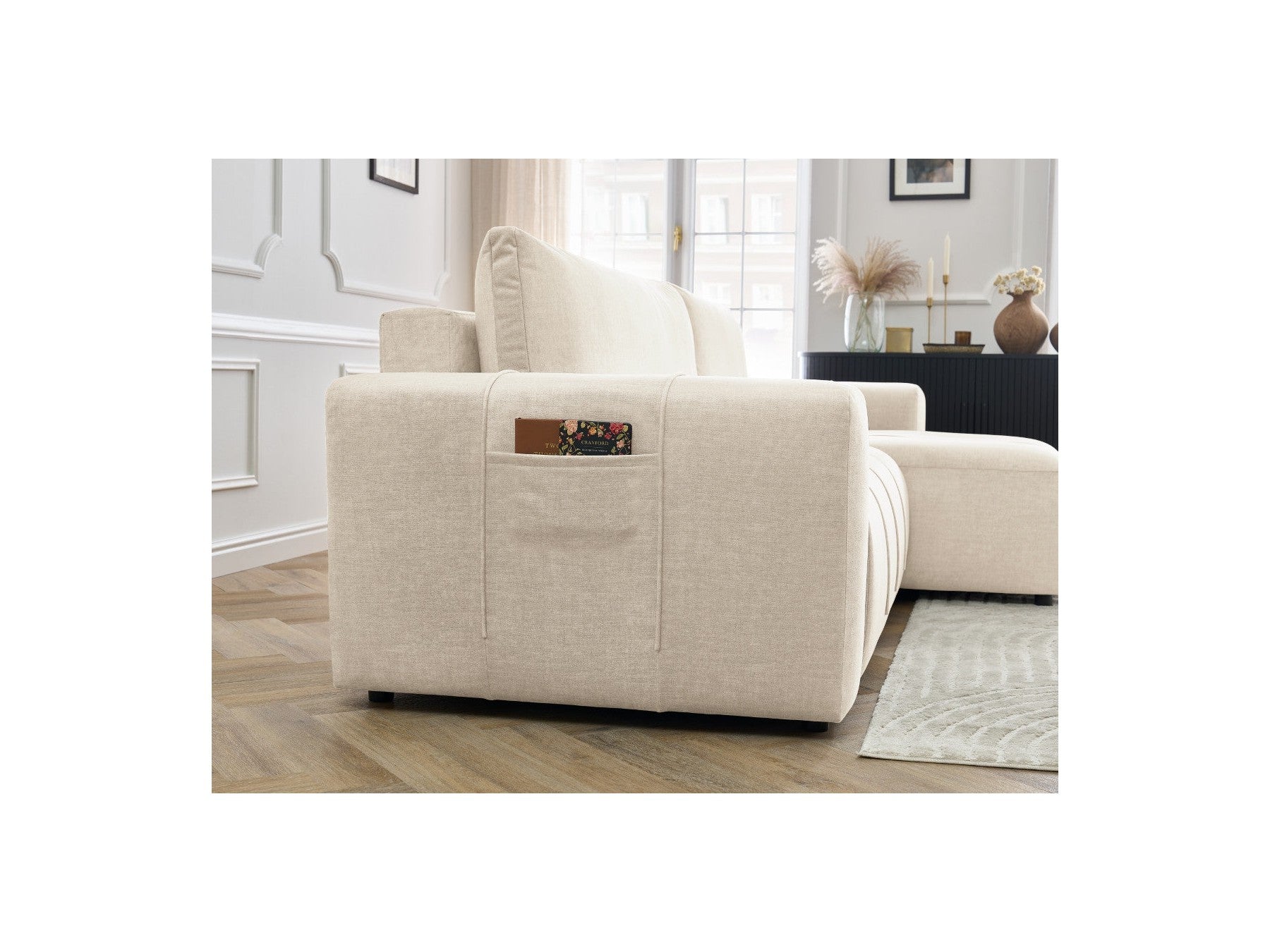 Arsene - Canapé D'Angle Réversible Convertible Coffre - Velours