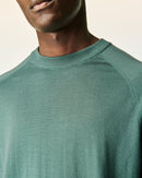 Jersey de cuello redondo - Verde lavado - Hombre