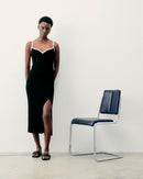 #label: Marie-Agnes is 1.77m tall and wears a size S