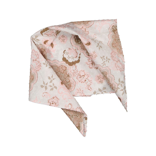 Foulard Vendome  Plumetis Rose Marron - Rose