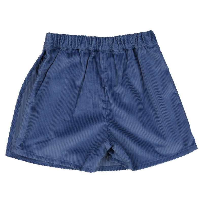 Jupe -Short Pleyel Velours Milleraies  Bleu - Bleu