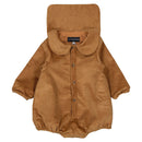 Barboteuse Hoche Velours Camel Gots  - Camel