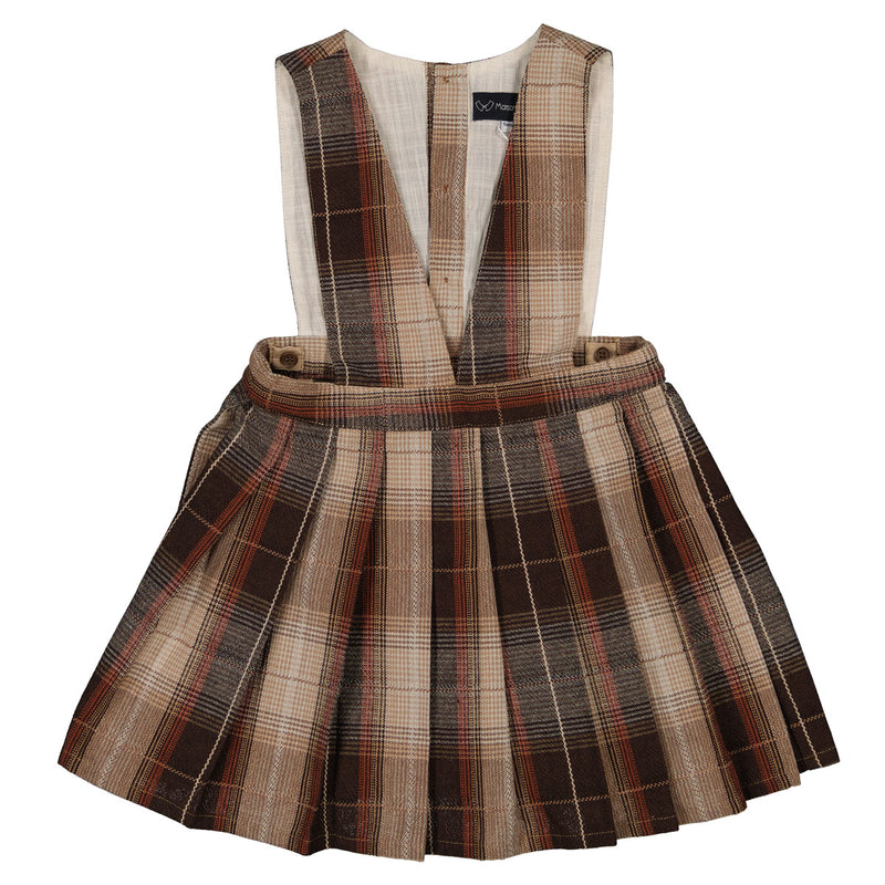 Robe Eleonore 2 En1 Tartan Marron - Marron