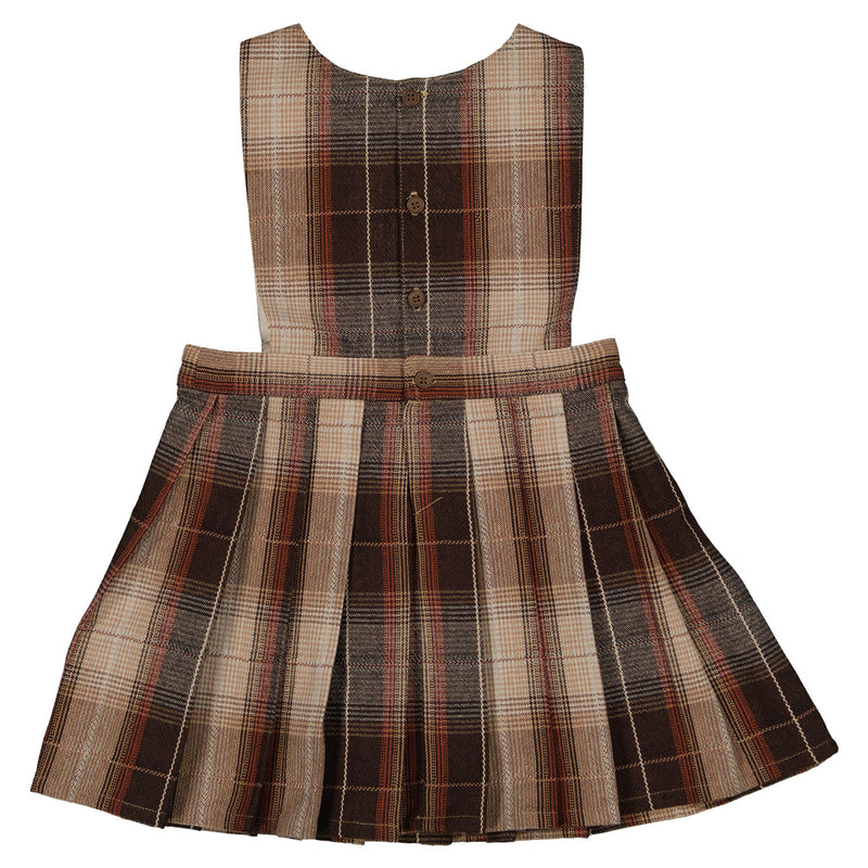 Robe Eleonore 2 En1 Tartan Marron - Marron