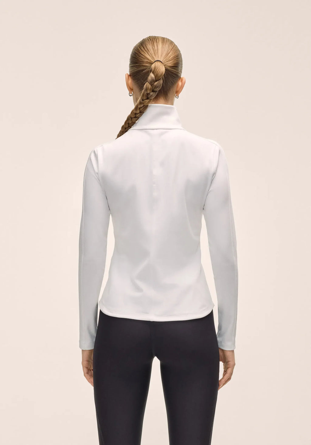 Serene Half Zip Long Sleeve - White