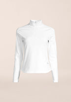 Serene Half Zip Long Sleeve - White