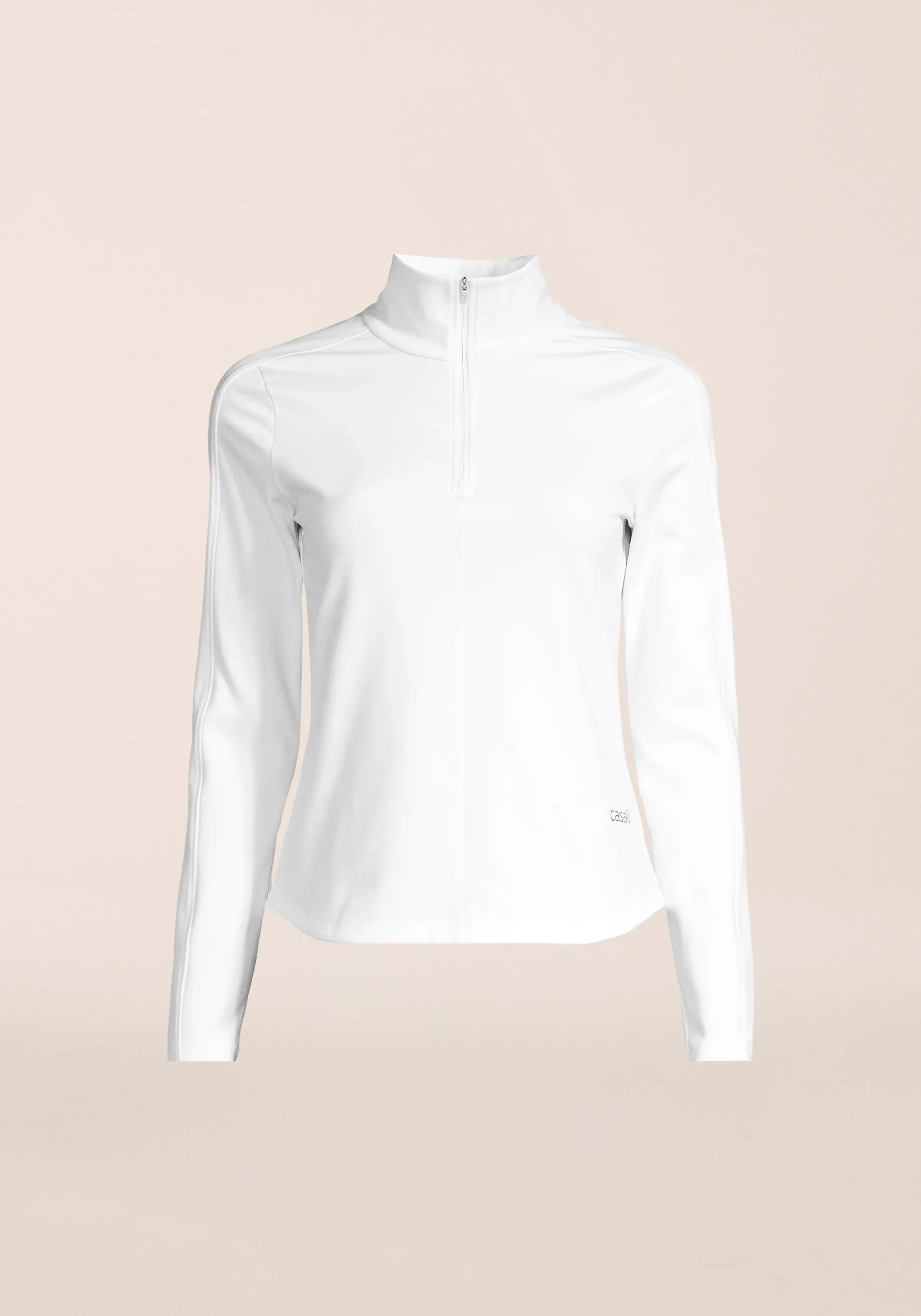 Serene Half Zip Long Sleeve - White