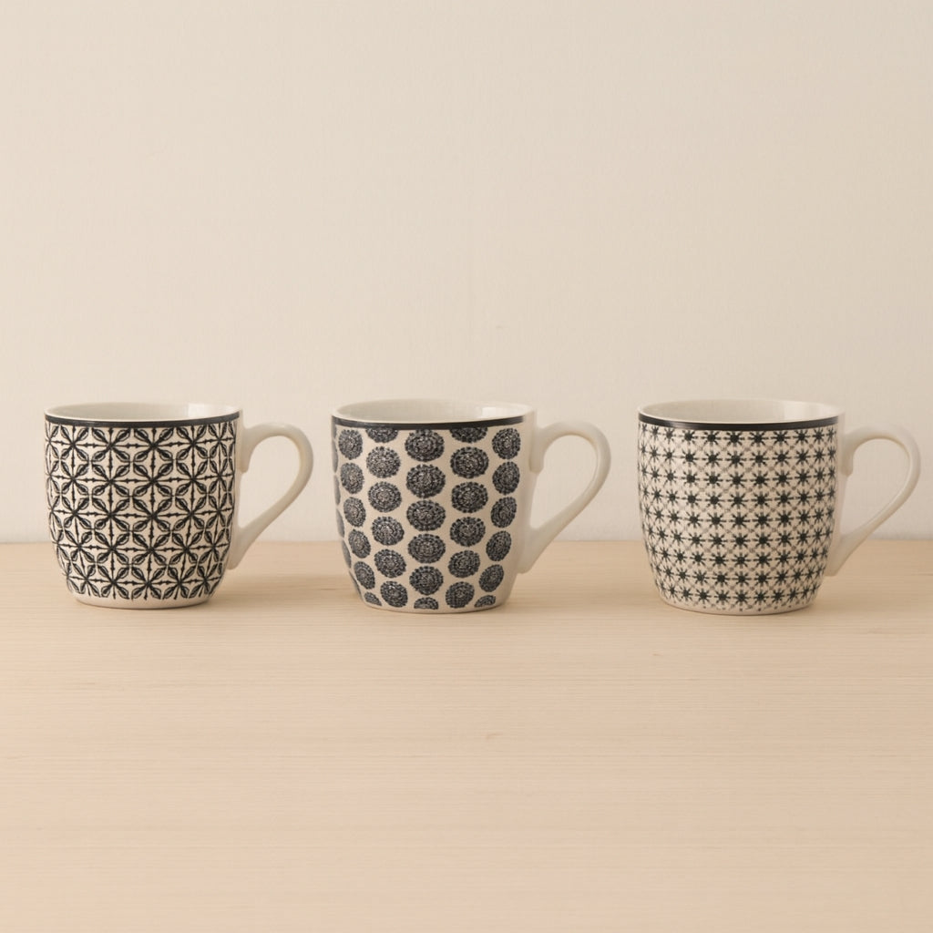 Set of 6 Graphik coffee cups – 18 cl – porcelain