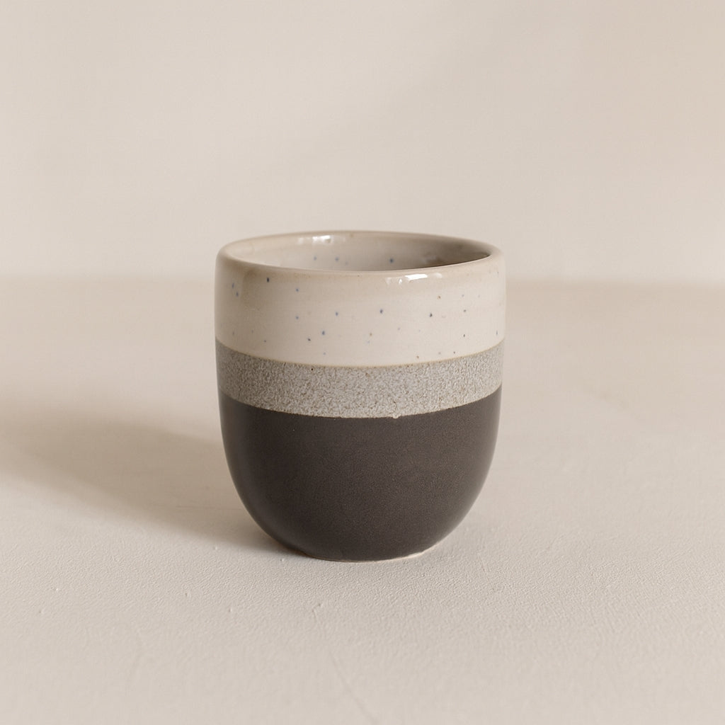 Set of 6 Espresso Cups - Riga - 11 cl - Stoneware - Brown